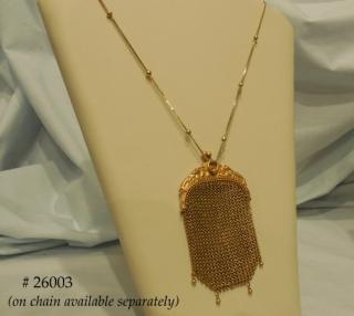 shown on a gold chain (available separately)