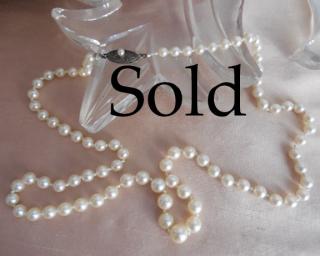 22-1/2" Graduated Strand of Japanese Akoya Cultured Saltwater Pearls