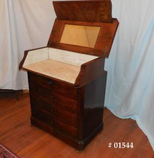 OGEE-PROFILE LIFT-TOP FOUR-DRAWER DRESSING CHEST