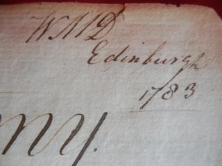 Volume 1, title detail : W.M.D., Edinburgh, 1783"