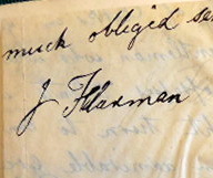 John Flaxman letter, an exceptionally realistic facsimile