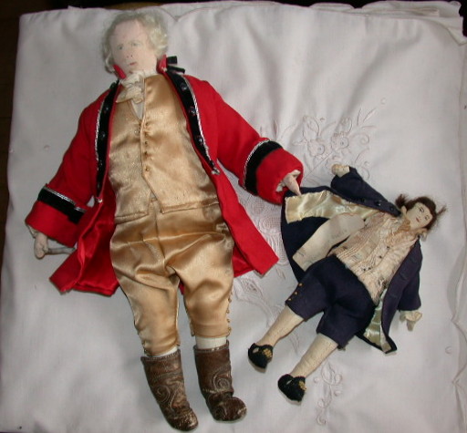 CLOTH DOLLS depicting George Washington's life & family