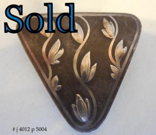 IRON & SILVER ("JERN/SOLV") Georg Jensen Brooch # 5004...RARE!  made in 1944