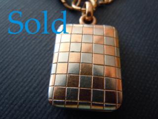 CHECKERBOARD Pattern Fob Locket