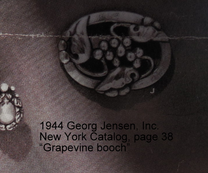 Illustrated in the 1944 Georg Jensen catalog