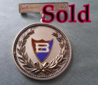 Baltimore Athletic Club ENAMELED MEDAL, 1890', Poe family provenance