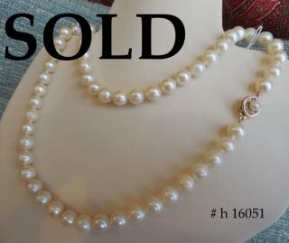 16.5" Strand of Japanese Akoya Cultured Pearls