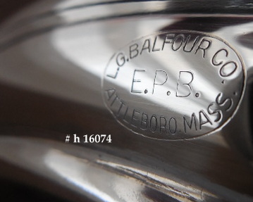 The tray is silver on brass, struck under rim with maker mark of L.G. Balfour (Attleboro, Mass, active 1913 - 1980)