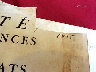 Excised corner of title page Vol. II