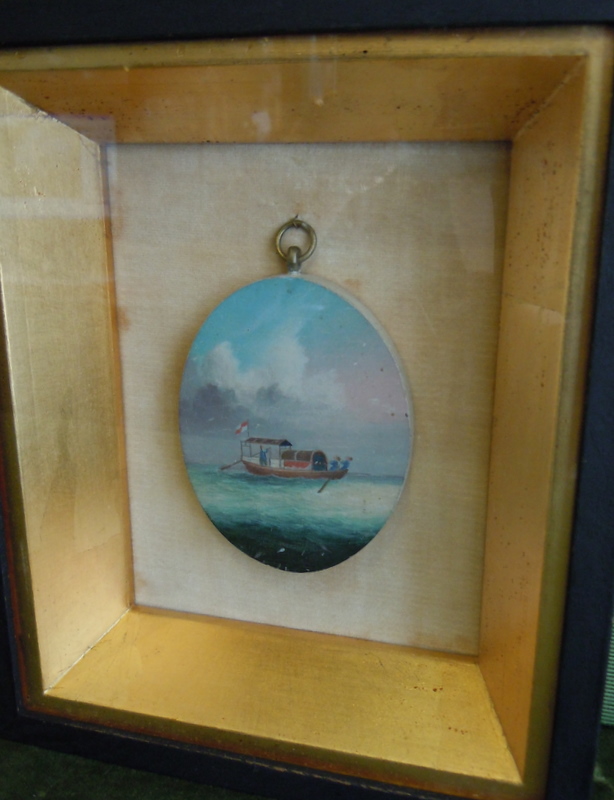 Oar Boat in shadow box frame