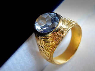 18K "Greek Key & Anthemia Palm" Ring