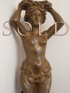 MERMAID CARYATID Corbel Figure