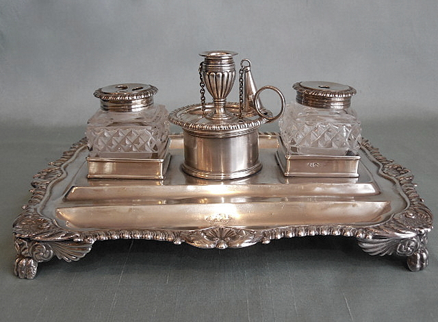 GEORGE III REGENCY SILVER STANDISH