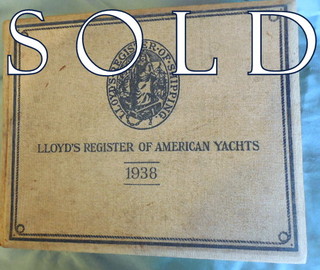 1938 LLOYD’S REGISTER OF AMERICAN YACHTS