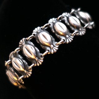 "COFFEE BEANS"   (with anthemia/palmettes)  FLEXIBLE LINE BRACELET