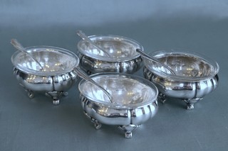 4 footed MINIATURE TUREEN salts from the shop of Brendina Wetzlar