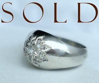 DIAMOND STARBURST Dome Ring 