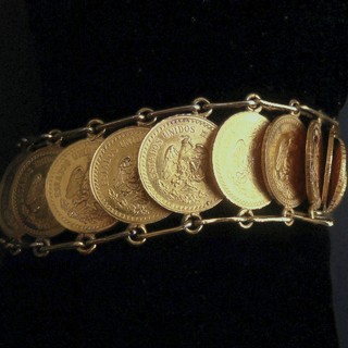 .900 PURE GOLD COIN BRACELET