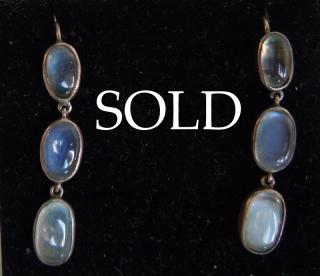 MOONSTONE & SILVER Pendant Earrings