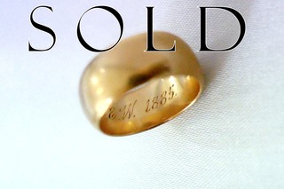 1885 18K GOLD WEDDING BAND dated & signed