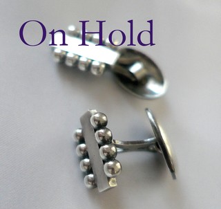 'BAR AND BEADS'  Sterling Silver Cufflinks, Kalo Shop, Chicago