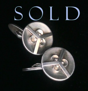GEORG JENSEN Cufflinks # 41, Denmark, Sterling Silver
