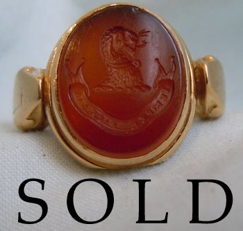 "SEMPER FIDELIS" MOTTO REVERSE ENGRAVED IN CARNELIAN