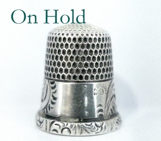 American antique Sterling Silver Thimble, signed