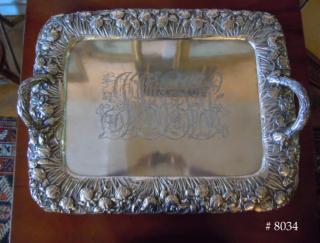 ARTHUR & BOND Silver Art Nouveau Monumental Presentation Tray