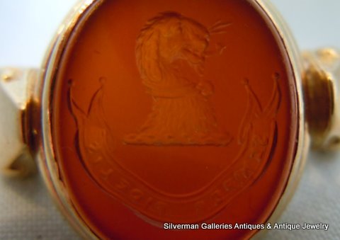 "SEMPER FIDELIS" MOTTO REVERSE ENGRAVED IN CARNELIAN