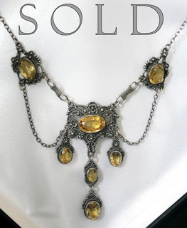 GOLDEN CITRINE QUARTZ Garlands Necklace