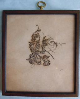 Framed 18th century Bedspread Fragment
