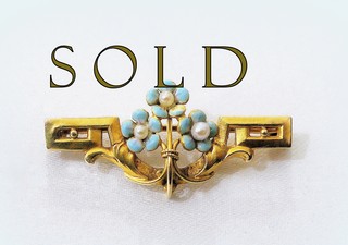 Three "FORGET-ME-NOTS" American Art Nouveau