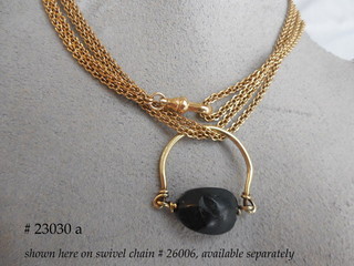 EGYPTIAN Black Scarab on 18k