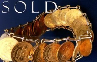 .900 PURE GOLD COIN BRACELET
