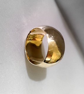 WIDE (10MM) ANTIQUE VINTAGE 14K GOLD WEDDING