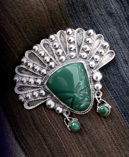 AZTEC WARRIOR KING WITH ELABORATE HEADDRESS