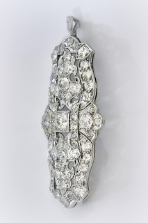8-1/3 Carats Diamonds in Platinum -- Convertible Pendant Pin Jewel