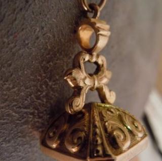 18k Gold Fob Pendant