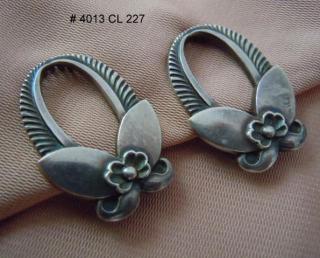 "CACTUS" dress clips, Georg Jensen, sterling