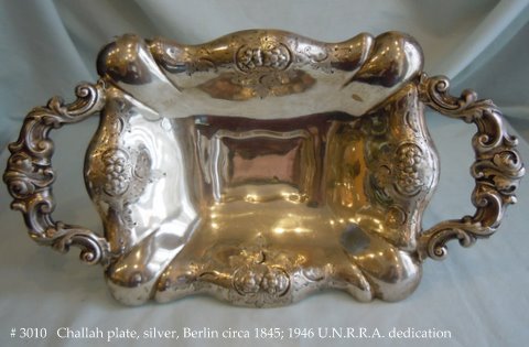 BERLIN CIRCA 1846 SILVER CHALLAH DISH