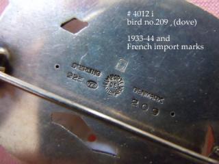 Verso, enlarged to show marks