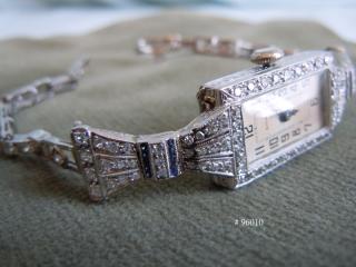 "Glycine" lady's art deco diamonds bracelet watch