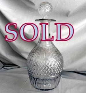 MOLD-BLOWN Quart Decanter, with its hard-to-find hollow spherical mold blown stopper