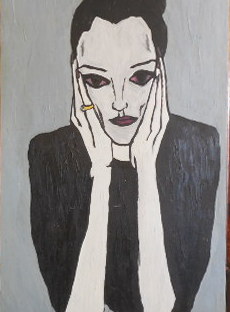 Maria Callas painted by Philippe Visson 1963