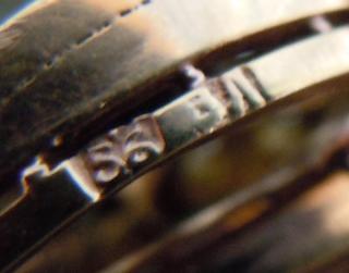 Detail of marks :  "56" ,  cyrillic "BA"