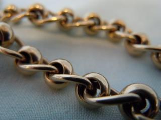 AMERICAN 19TH CENTURY VICTORIAN Rose Gold Watch Chain 14k