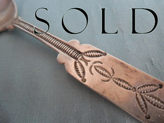 DINE (NAVAJO) hand made coin silver spoon