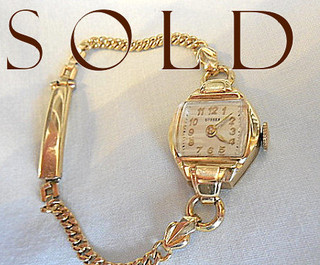 14K Gold Lady's American Deco Wristwatch