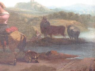 Detail, including dog & two cattle